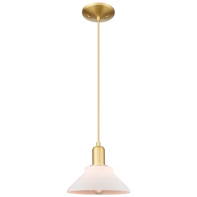 Innovations Lighting Arcadia Orwell 8"w Gold Cord Hung Mini Pendant W/ Matte White Shade