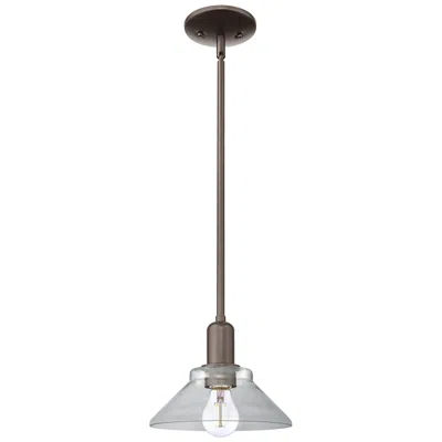 Innovations Lighting Arcadia Orwell 8"w Oiled Bronze Stem Hung Mini Pendant W/ Clear Shade