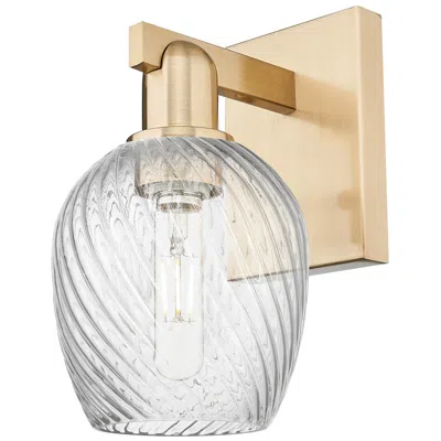 Innovations Lighting Arcadia Salina 11"h Bronze Sconce W/ Clear Spiral Fluted Shade