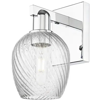 Innovations Lighting Arcadia Salina 11"h Chrome Sconce W/ Clear Spiral Fluted Shade