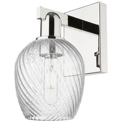 Innovations Lighting Arcadia Salina 11"h Polished Nickel Sconce W/ Fluted Shade