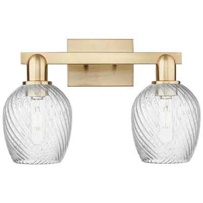 Innovations Lighting Arcadia Salina 17"w 2 Light Bronze Bath Light W/ Fluted Shade