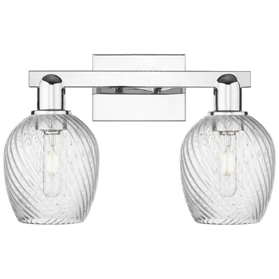 Innovations Lighting Arcadia Salina 17"w 2 Light Chrome Bath Light W/ Fluted Shade
