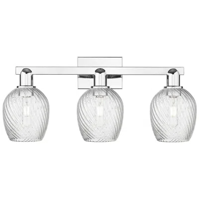 Innovations Lighting Arcadia Salina 25"w 3 Light Chrome Bath Light W/ Fluted Shade