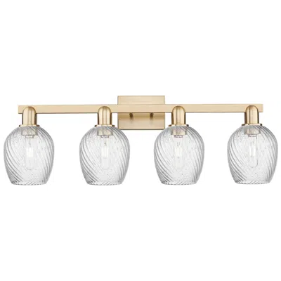 Innovations Lighting Arcadia Salina 33"w 4 Light Bronze Bath Light W/ Fluted Shade