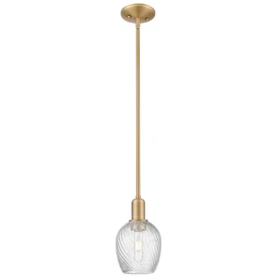 Innovations Lighting Arcadia Salina 6"w Brushed Brass Stem Pendant W/ Fluted Shade In Gold