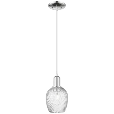 Innovations Lighting Arcadia Salina 6"w Chrome Cord Pendant W/ Clear Spiral Fluted Shade