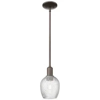 Innovations Lighting Arcadia Salina 6"w Oiled Bronze Stem Pendant W/ Fluted Shade