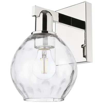 Innovations Lighting Arcadia Waverly 10" High Polished Nickel Sconce With Clear Shade
