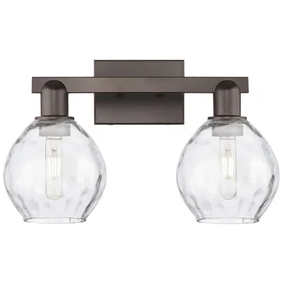 Innovations Lighting Arcadia Waverly 17"w 2 Light Oiled Bronze Vanity Light W/ Clear Shade