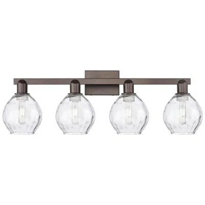 Innovations Lighting Arcadia Waverly 33"w 4 Light Oiled Bronze Vanity Light W/ Clear Shade