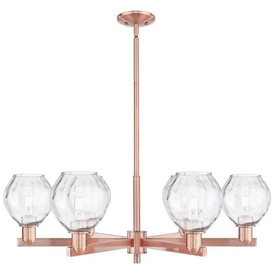 Innovations Lighting Arcadia Waverly 36"w 6 Light Copper Stem Chandelier W/ Clear Shade