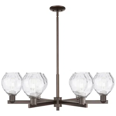 Innovations Lighting Arcadia Waverly 36"w 6-lt Oiled Bronze Stem Chandelier W/ Clear Shade In Multi