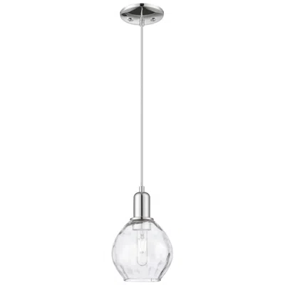 Innovations Lighting Arcadia Waverly 6"w Chrome Cord Hung Mini Pendant W/ Clear Shade