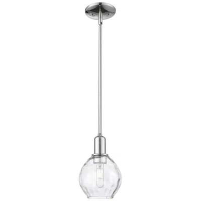 Innovations Lighting Arcadia Waverly 6"w Chrome Stem Hung Mini Pendant W/ Clear Shade