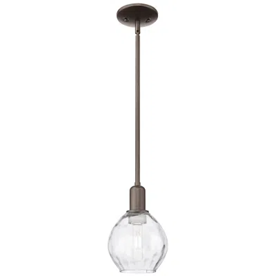 Innovations Lighting Arcadia Waverly 6"w Oiled Bronze Stem Hung Mini Pendant W/ Clear Shade
