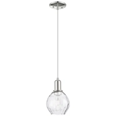Innovations Lighting Arcadia Waverly 6"w Polished Nickel Cord Mini Pendant W/ Clear Shade