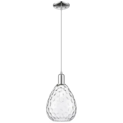Innovations Lighting Arcadia Waverly 8"w Chrome Cord Hung Mini Pendant W/ Clear Shade