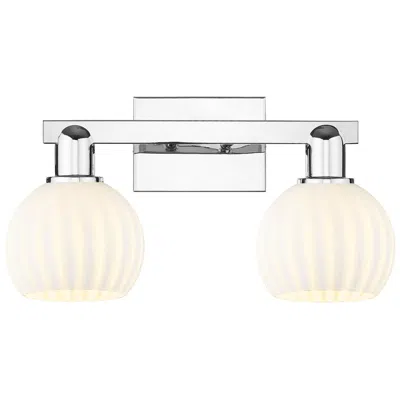 Innovations Lighting Arcadia White Venetian 17" Wide 2 Light Polished Chrome Vanity Light