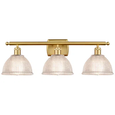Innovations Lighting Arietta 26" Wide 3 Light Satin Gold Bath Vanity Light W/ Clear Shade
