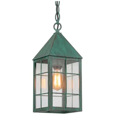 Innovations Lighting Ashford - 1 Light - 14 Inch - Verde Green - Solid Brass - Pendant