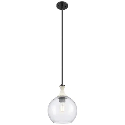 Innovations Lighting Astor 10"w Matte Black And White Rope Stem Mini Pendant W/ Seedy Shade