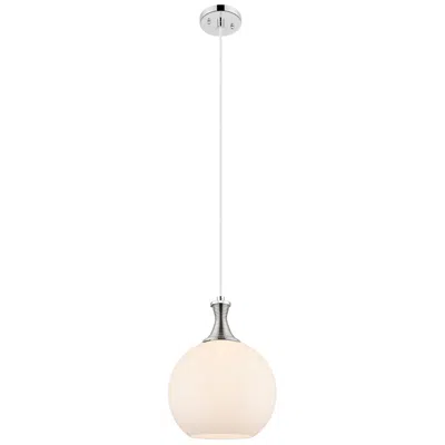 Innovations Lighting Astor 10"w Polished Nickel Metal Cord Mini Pendant W/ Matte White Shade
