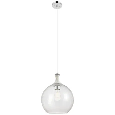Innovations Lighting Astor 12"w Nickel And White Rope Cord Mini Pendant W/ Seedy Shade
