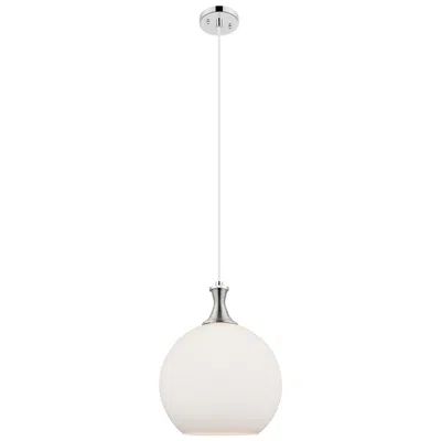 Innovations Lighting Astor 12"w Polished Nickel Metal Cord Mini Pendant W/ Matte White Shade