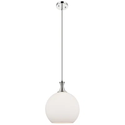 Innovations Lighting Astor 12"w Polished Nickel Metal Stem Mini Pendant W/ Matte White Shade
