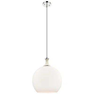 Innovations Lighting Astor 14"w Nickel And White Rope Stem Pendant W/ Matte White Shade