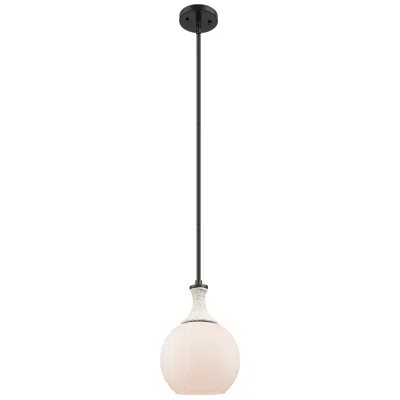 Innovations Lighting Astor 8"w Black And White Rope Stem Mini Pendant W/ White Shade