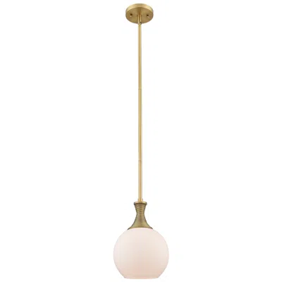 Innovations Lighting Astor 8"w Brushed Brass Metal Stem Mini Pendant With Matte White Shade