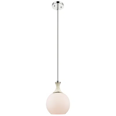 Innovations Lighting Astor 8"w Nickel And White Rope Stem Mini Pendant W/ Matte White Shade