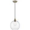 Innovations Lighting Athens 10" Antique Brass Mini Pendant W/ Clear Shade In Transparent