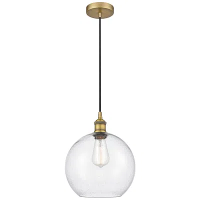Innovations Lighting Athens 10" Brushed Brass Mini Pendant W/ Seedy Shade
