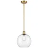 Innovations Lighting Athens 10" Led Mini Pendant - Satin Gold - Clear Shade In Gold