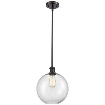 Innovations Lighting Athens 10" Oil Rubbed Bronze Stem Hung Mini Pendant W/ Clear Shade