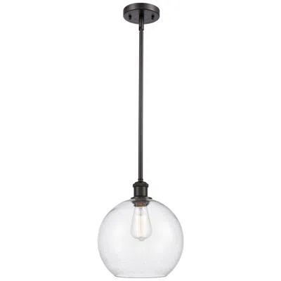 Innovations Lighting Athens 10" Oil Rubbed Bronze Stem Hung Mini Pendant W/ Seedy Shade