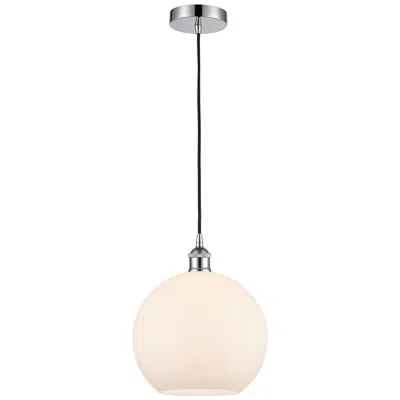 Innovations Lighting Athens 10" Polished Chrome Mini Pendant W/ Matte White Shade