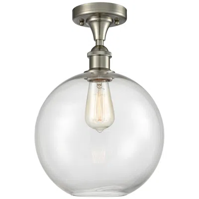 Innovations Lighting Athens 10" Wide Brushed Satin Nickel Semi Flush Mount W/ Clear Shade