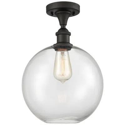 Innovations Lighting Athens 10" Wide Oil Rubbed Bronze Semi Flush Mount W/ Clear Shade