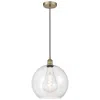 Innovations Lighting Athens 12" Antique Brass Mini Pendant W/ Clear Shade In Gold