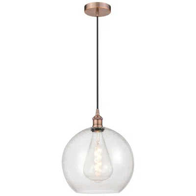 Innovations Lighting Athens 12" Antique Copper Mini Pendant W/ Seedy Shade