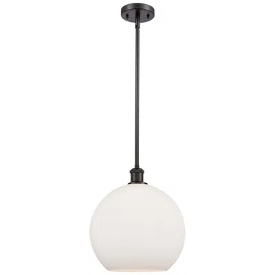Innovations Lighting Athens 12" Led Mini Pendant - Oil Rubbed Bronze - Matte White Shade