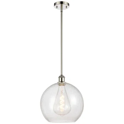 Innovations Lighting Athens 12" Led Mini Pendant - Polished Nickel - Seedy Shade