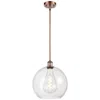 Innovations Lighting Athens 12" Mini Pendant - Antique Copper - Clear Shade In Transparent
