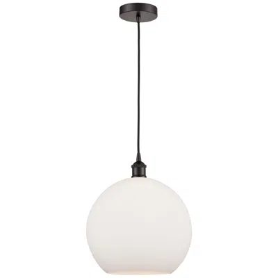Innovations Lighting Athens 12" Oil Rubbed Bronze Mini Pendant W/ Matte White Shade