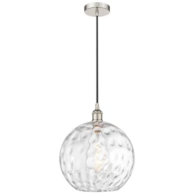 Innovations Lighting Athens 12" Polished Nickel Mini Pendant W/ Clear Water Glass Shade