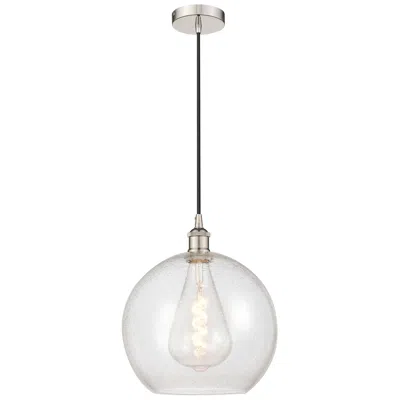 Innovations Lighting Athens 12" Polished Nickel Mini Pendant W/ Seedy Shade